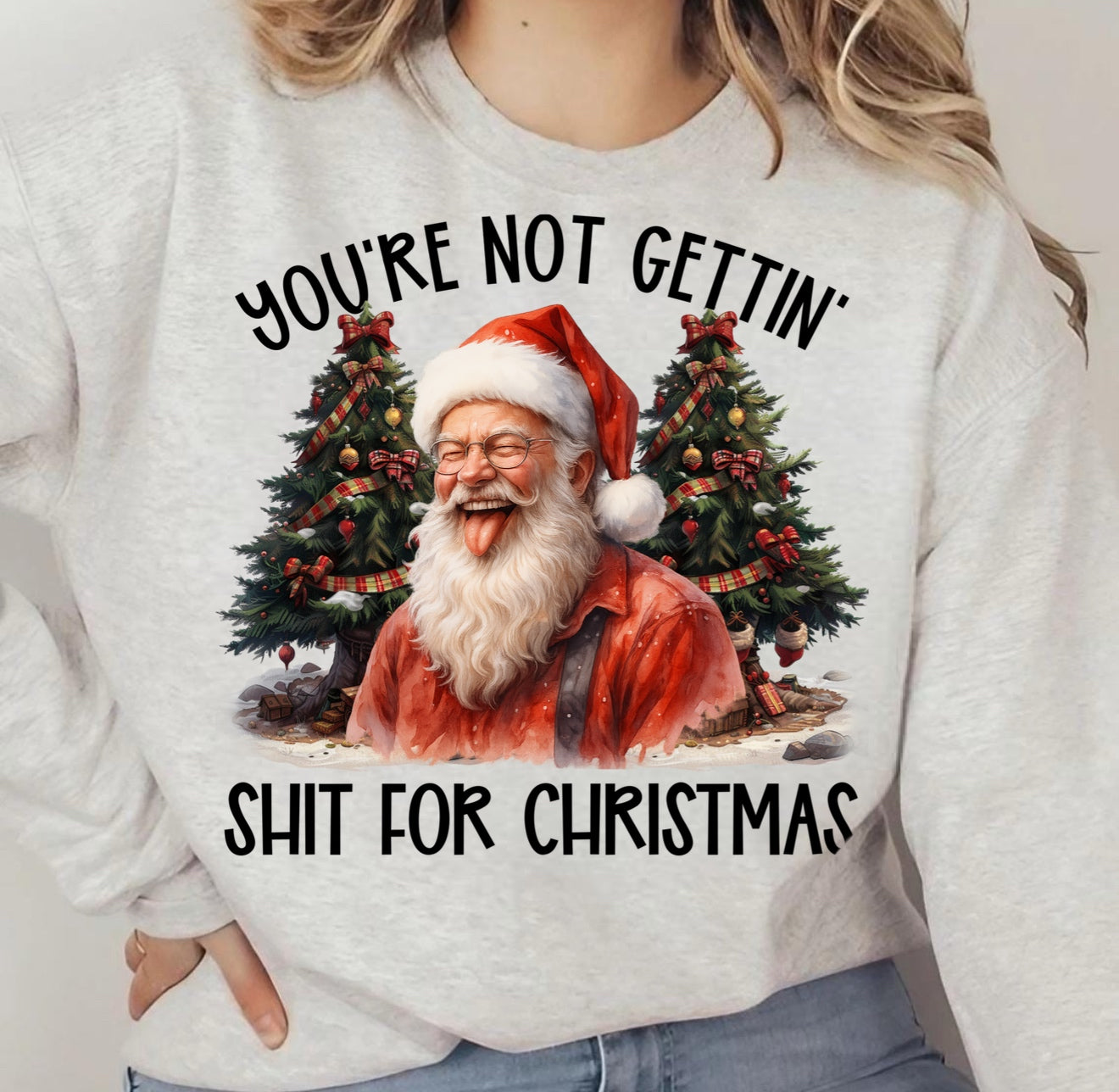 *DTF TRANSFER ONLY* You’re Not Gettin’ Shit For Christmas