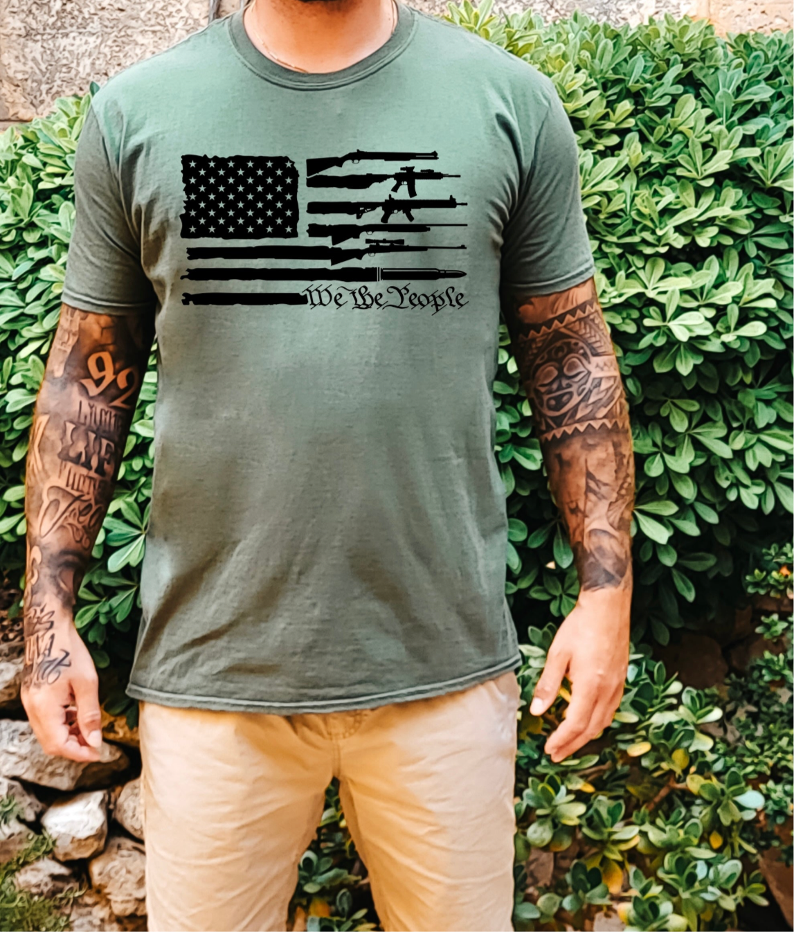 We the people flag guns DTF TRANSFER