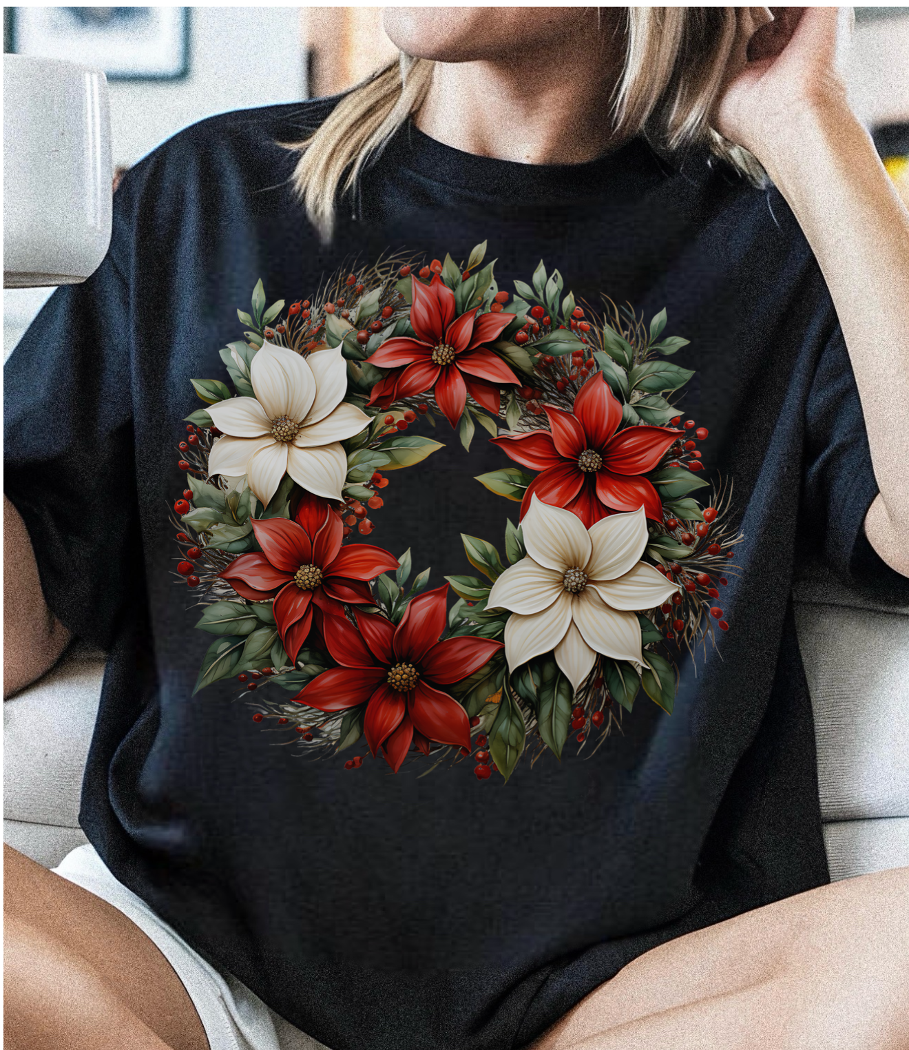 Christmas Flower Wreath