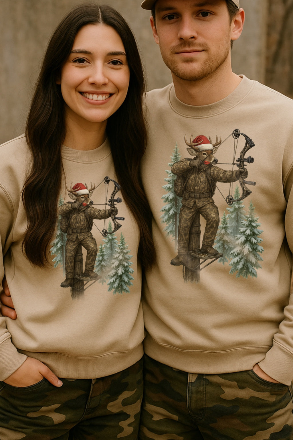 Rudolph Bowhunter Christmas Deer Hunting Shirt – Graphic Tee, Long Sleeve & Crewneck