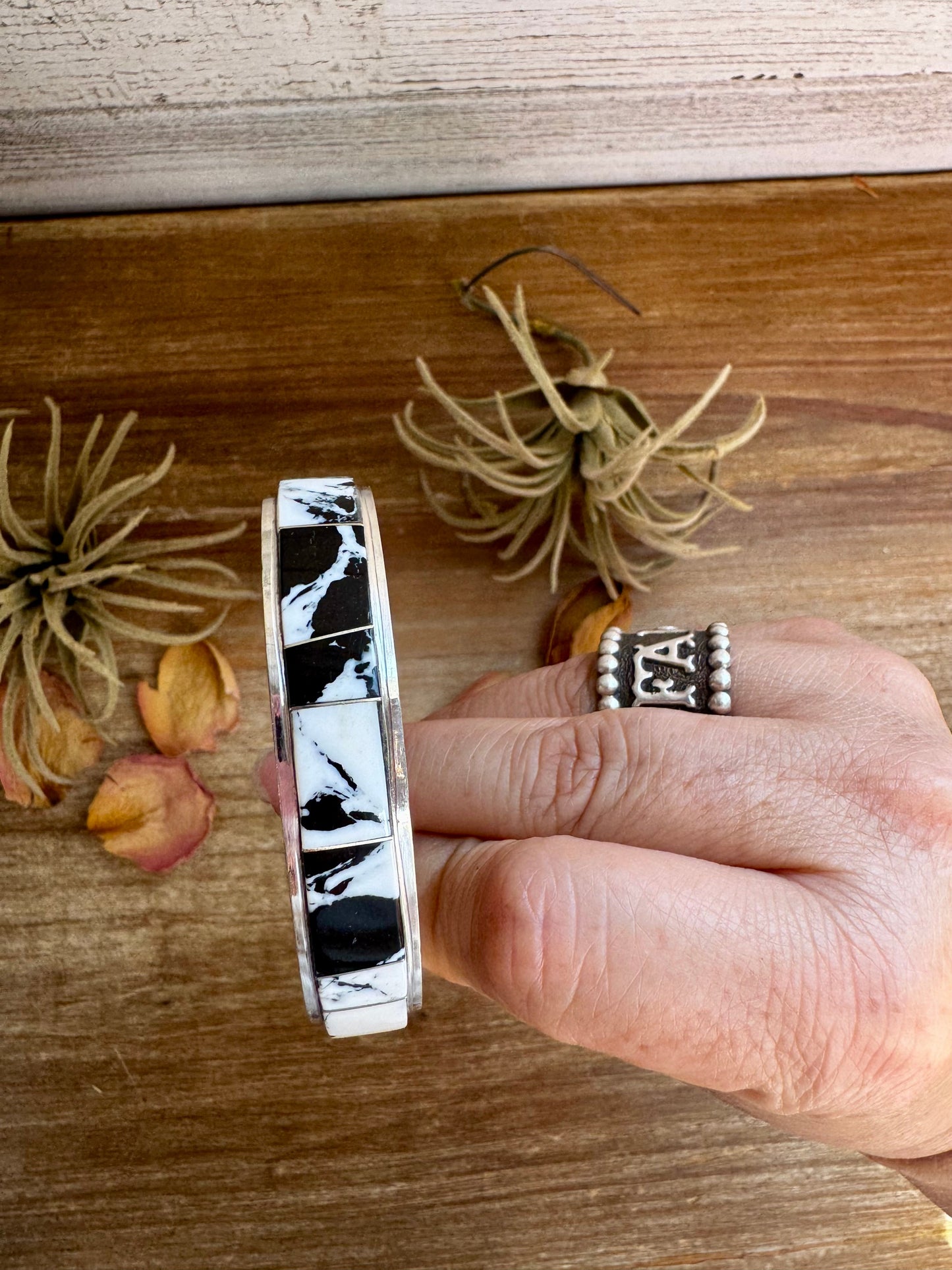 White Buffalo Cuff – Sterling Silver – SF Stamp by Steve Francisco