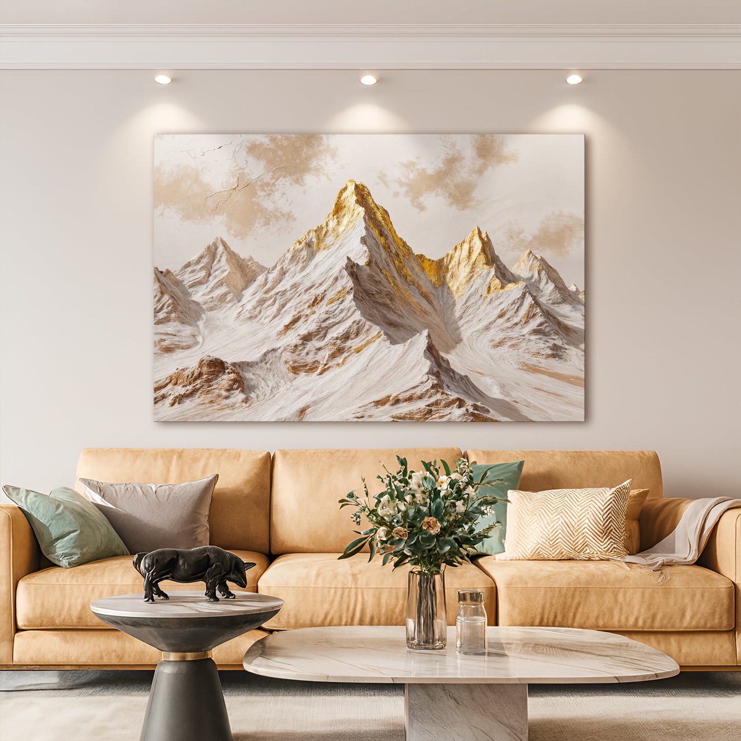 Golden Peaks Wall Art