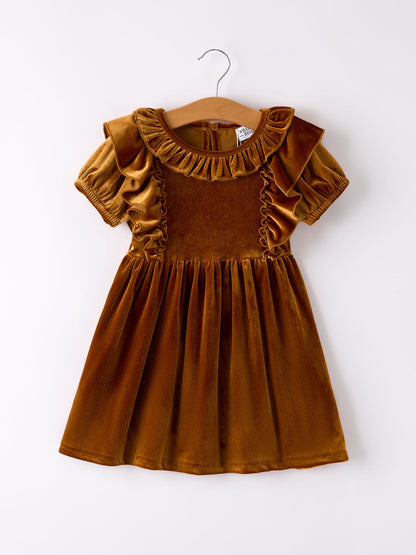 Autumn Velvet Girls Dress-Multiple colors available