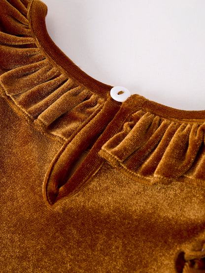 Autumn Velvet Girls Dress-Multiple colors available