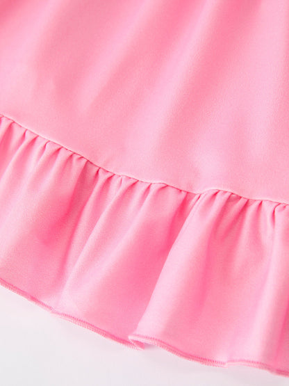 Valentine’s Day Girls Dress Bundle – Sweetheart Heart Print, Solid Pink, Checker Bow Design