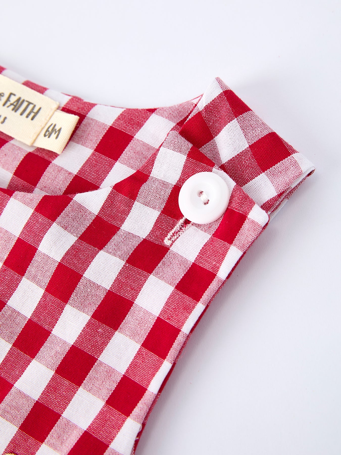 Valentine Red Plaid Boys Romper with Applique Heart Dog Detail