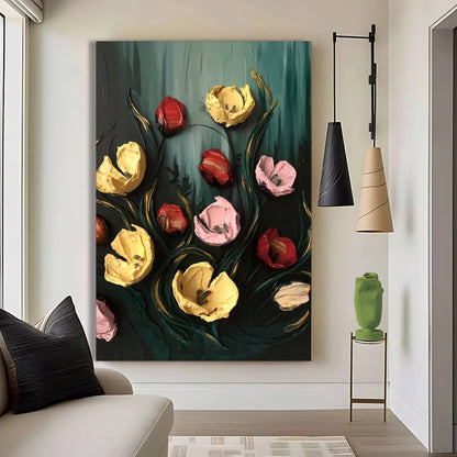Meadow's Embrace Impasto Wall Art