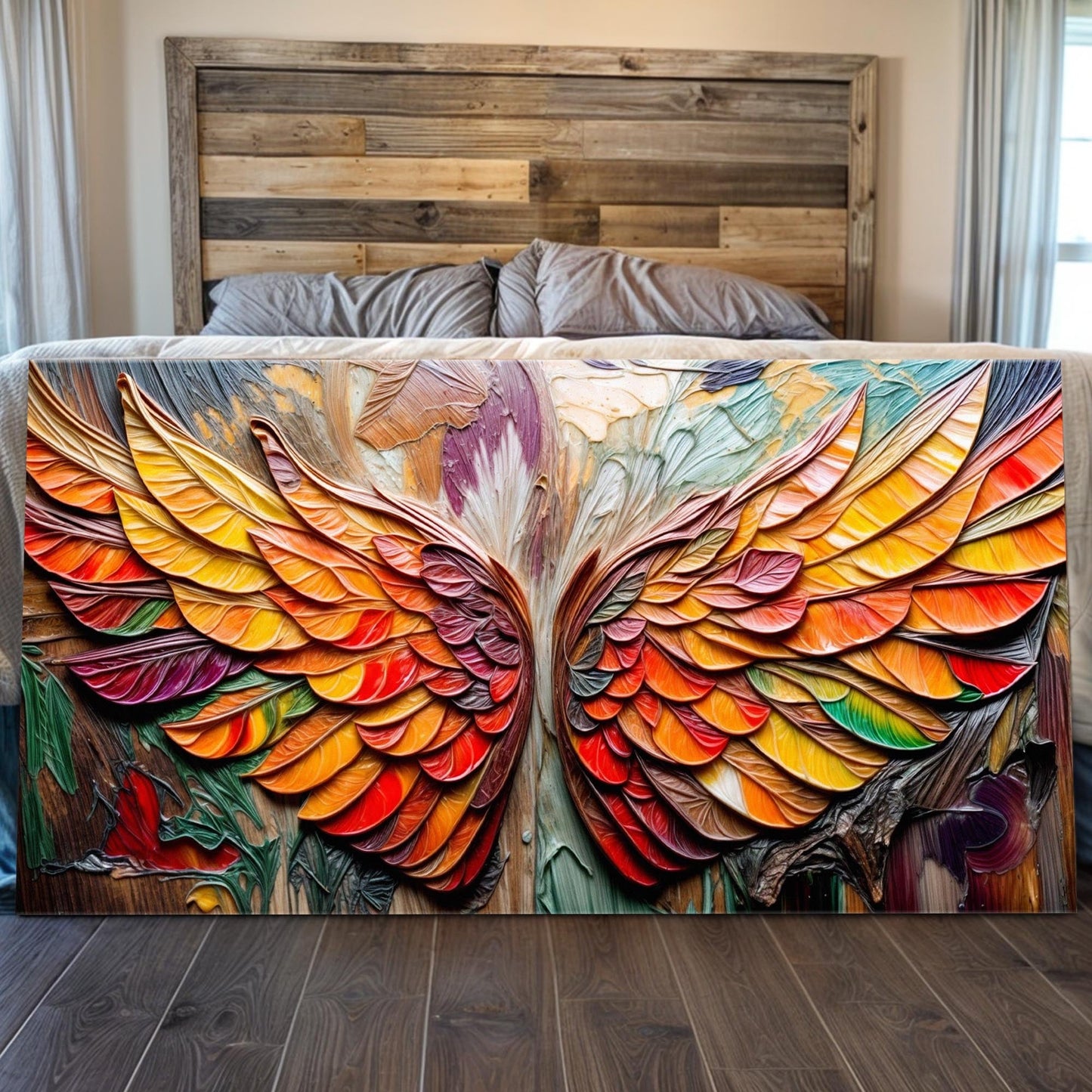 Wings Of Ascension Impasto Wall Art