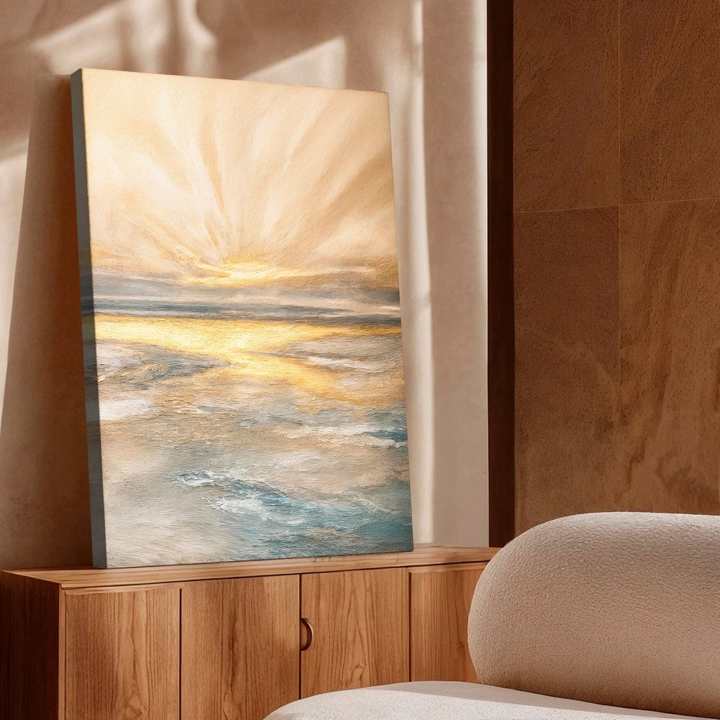 Abstract Sunrise By The Lakeside Wall Art
