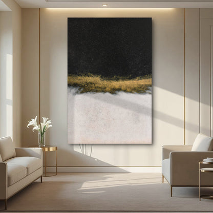 Minimalist Black and Gold Wall Art II