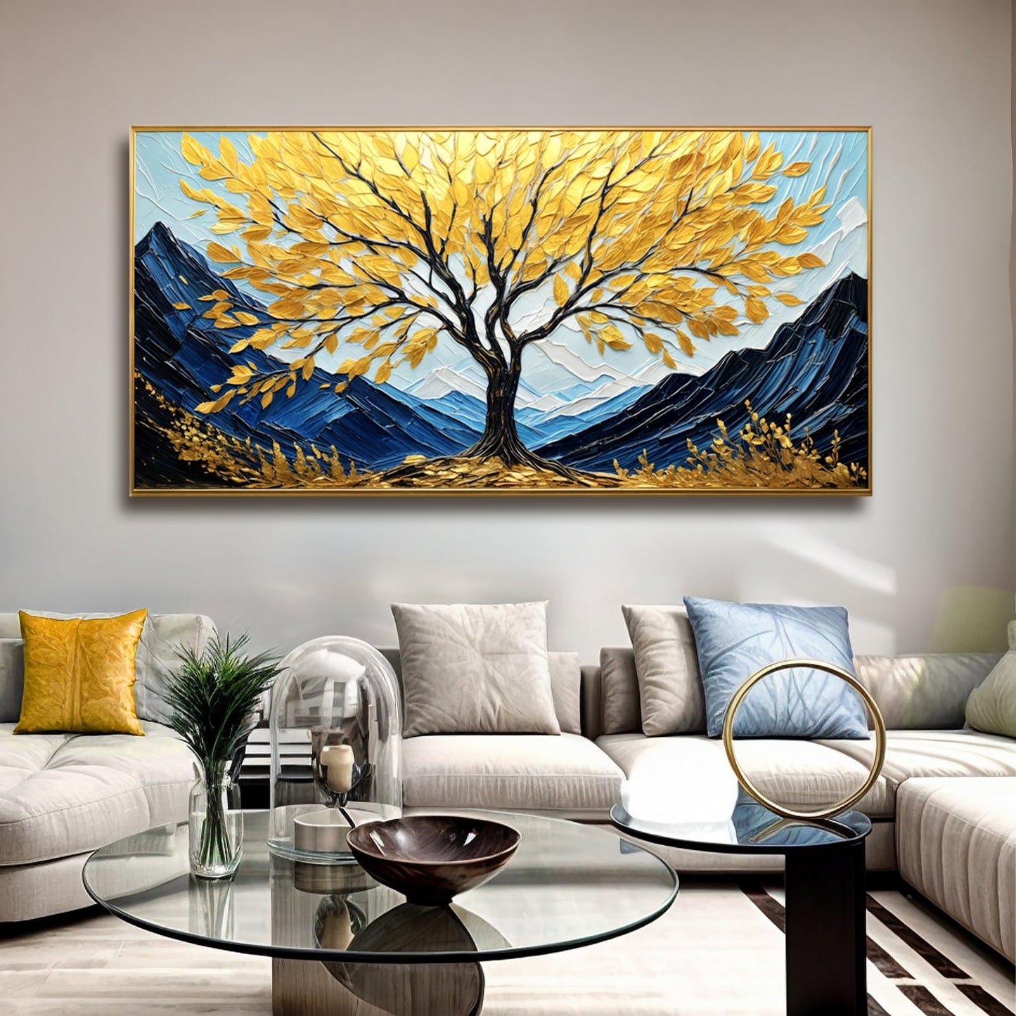Golden Sanctuary Impasto Wall Art