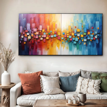 Chroma Dance Impasto Wall Art