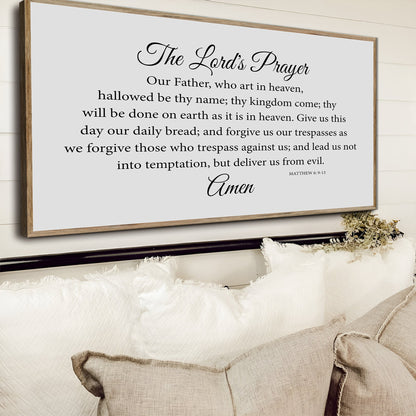 The Lord's Prayer Faith Sign