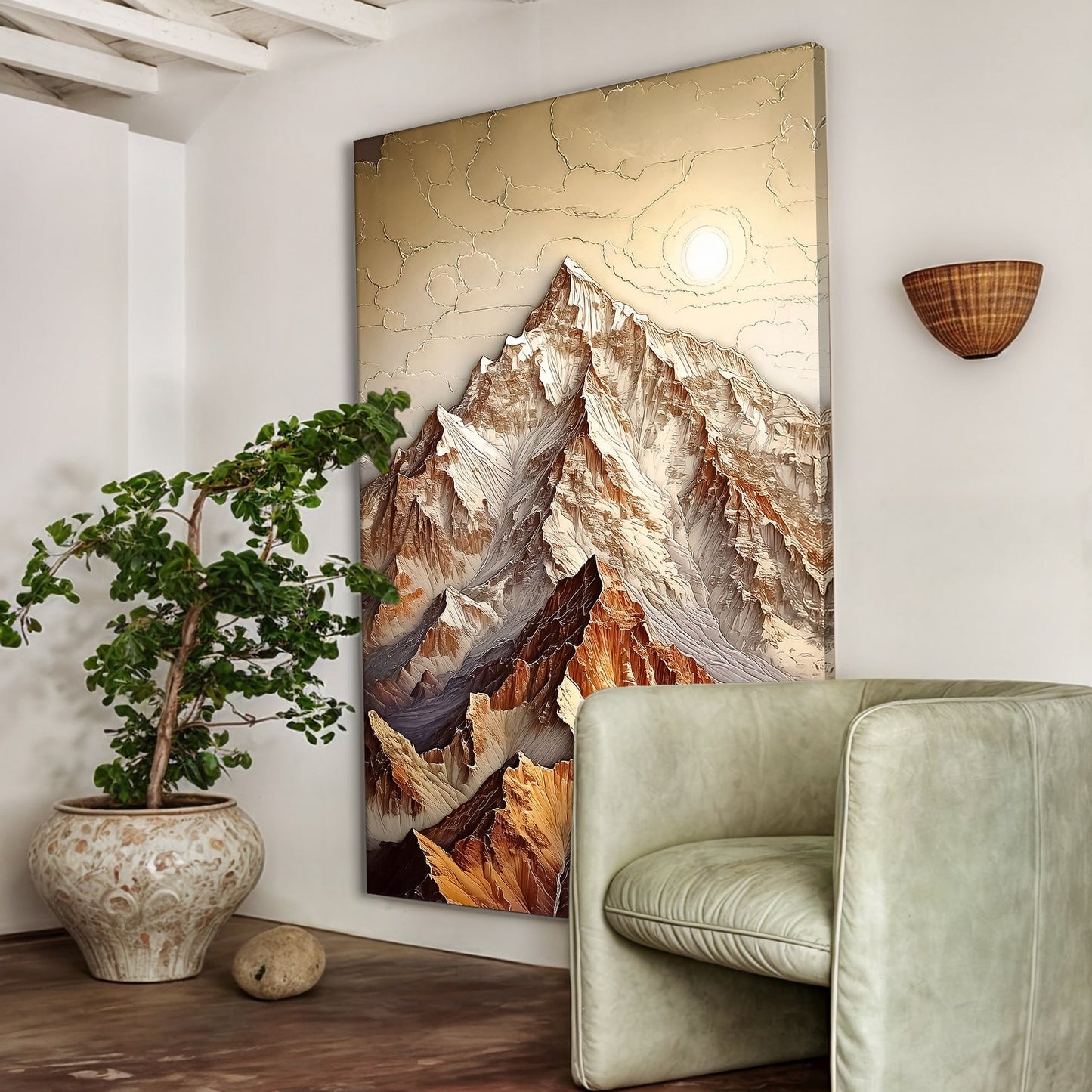 3D Minimalist Mountain Wall Art