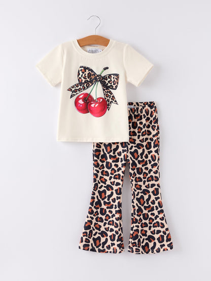 Cherry Leopard Girls Set