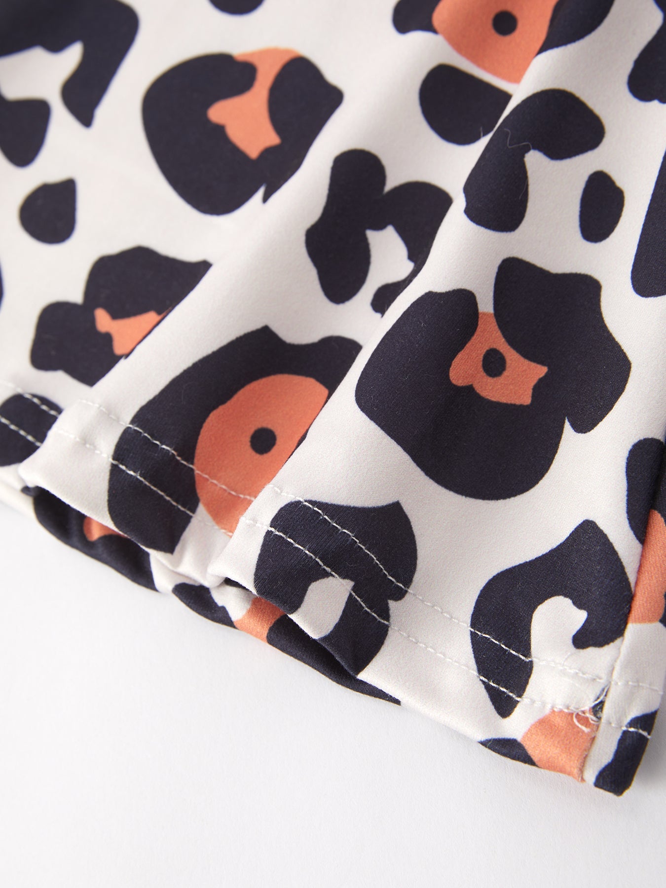 "HE IS RISEN" Applique Leopard Print Girls Set