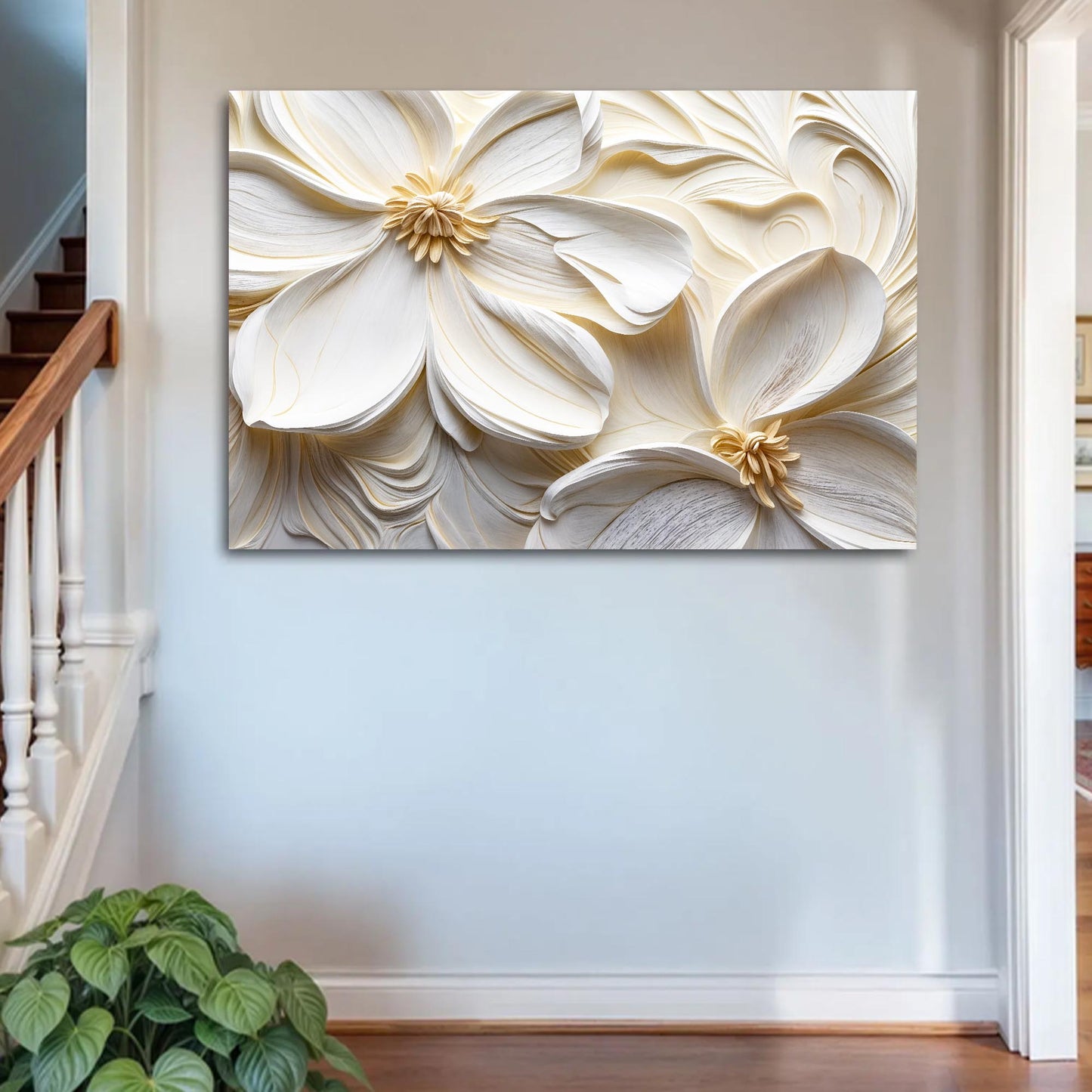 3D Minimalist Flower Wall Art II
