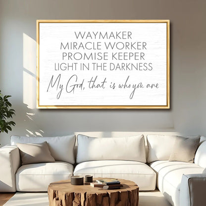 My God Way Maker Miracle Worker Faith Sign II