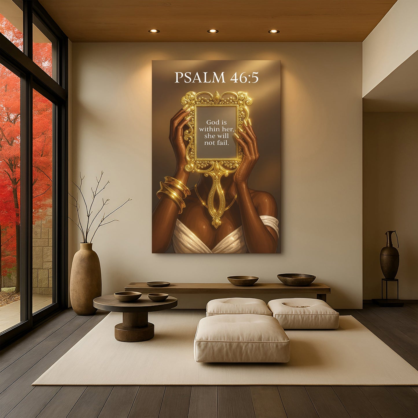 God Is Within Her She Will Not Fall Psalm 46:5 Faith Sign VII