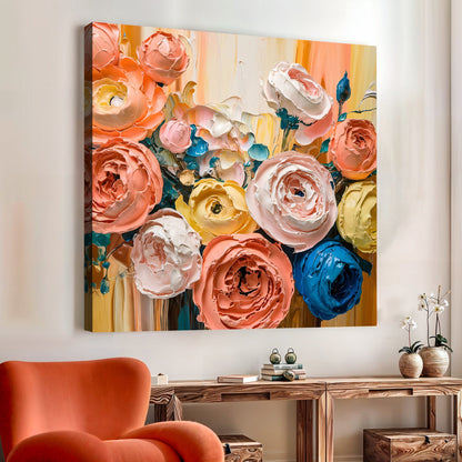 Blooming Bouquet Impasto Wall Art