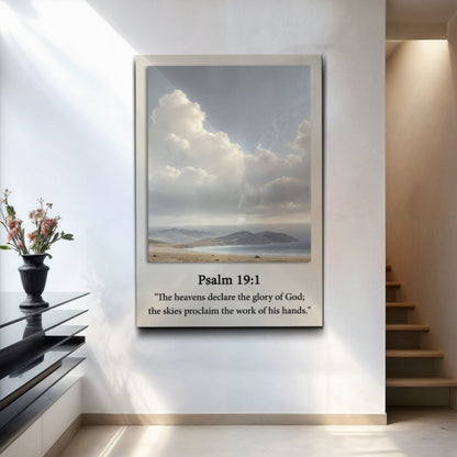Psalm 19:1 - The Heavens Declare The Glory of God Faith Sign
