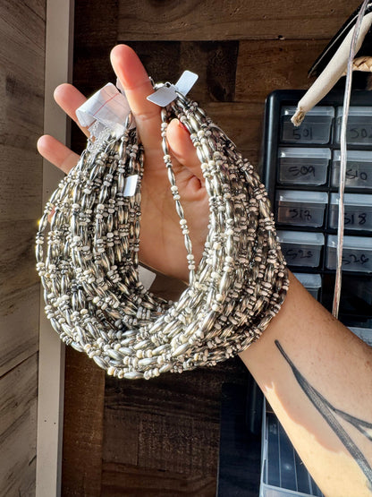 White Buffalo Torpedo choker Sterling Silver Pearls