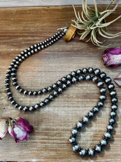 NFR Collection Necklace – Graduated Sterling Silver Pearls 6mm to 16mm – 45"