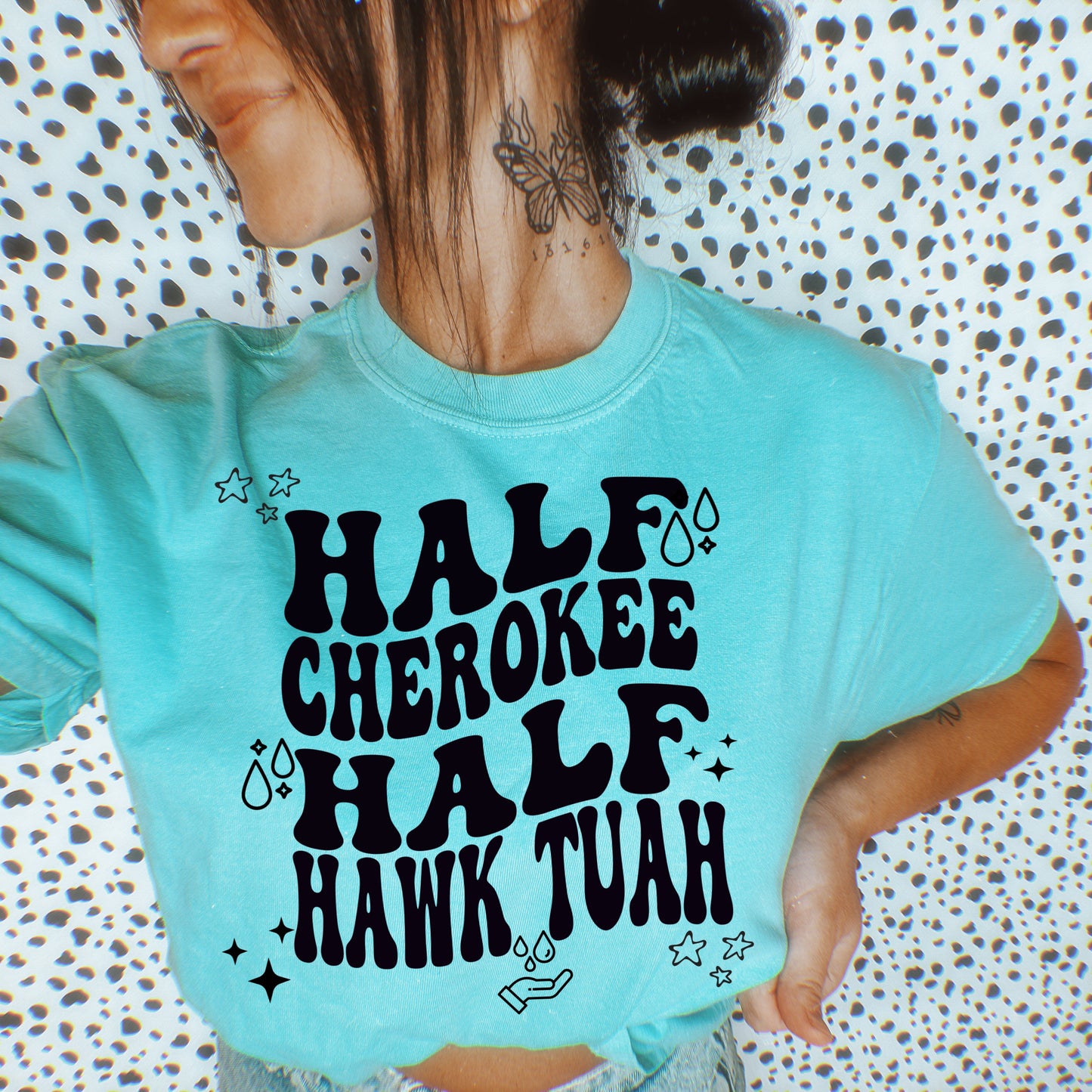 Comfort Colors Retro Half Cherokee Half Hawk Tuah