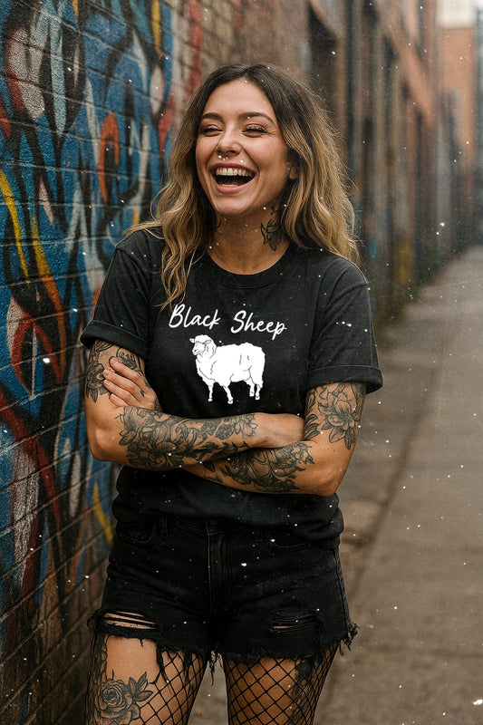Black Sheep Edgy Western Graphic Shirt – Graphic Tee, Long Sleeve & Crewneck