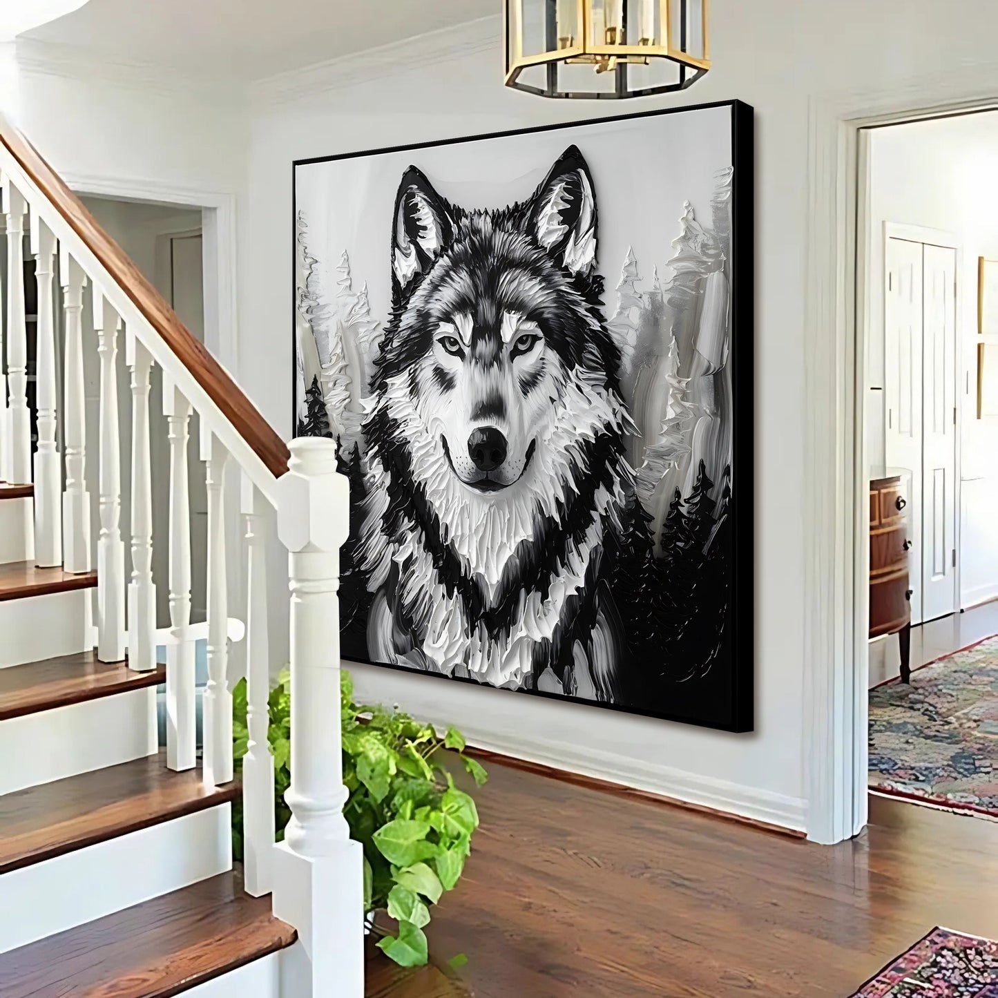 3D Wolf Wall Art IV