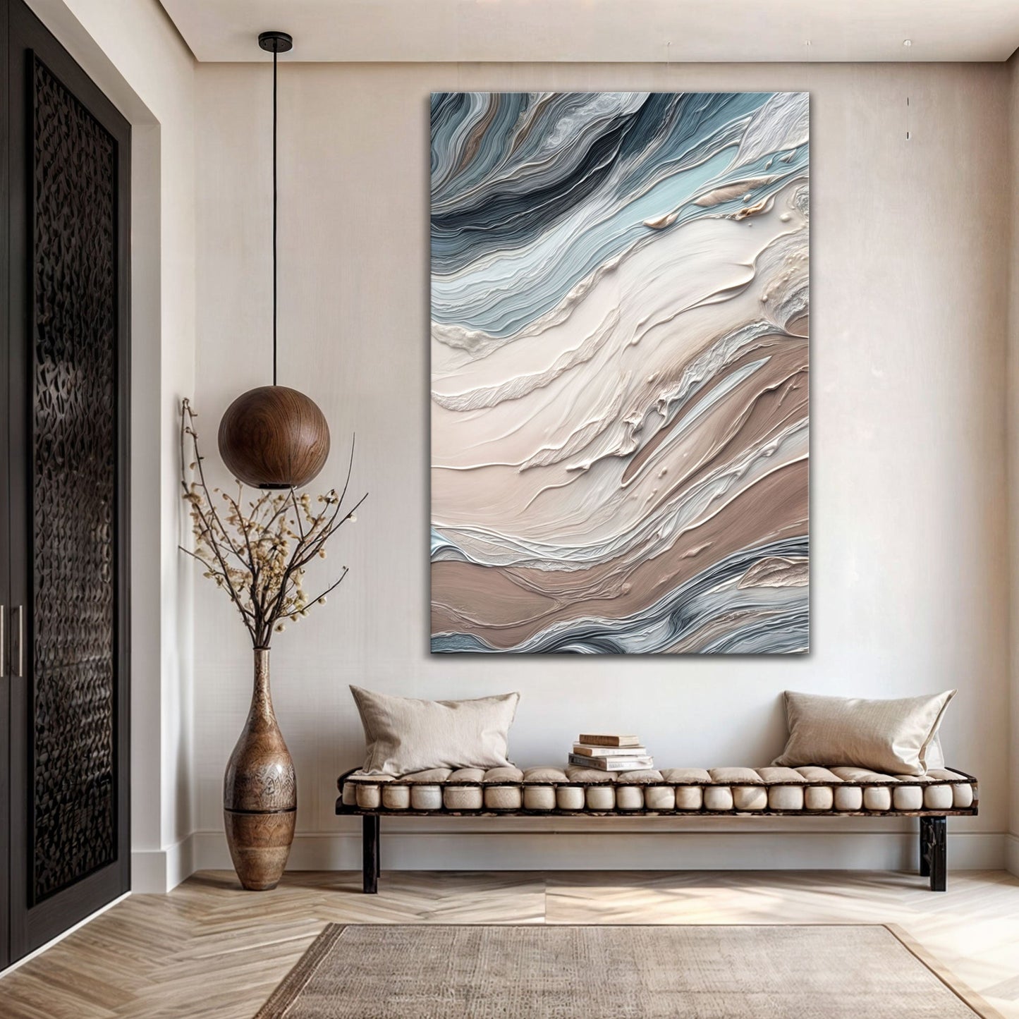 Earth Tone Swirls Wall Art