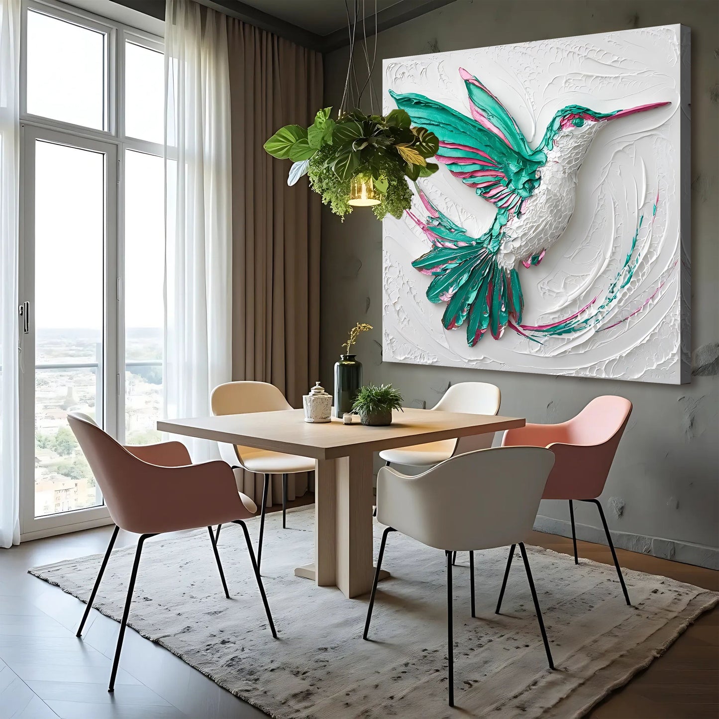 3D Hummingbird Wall Art