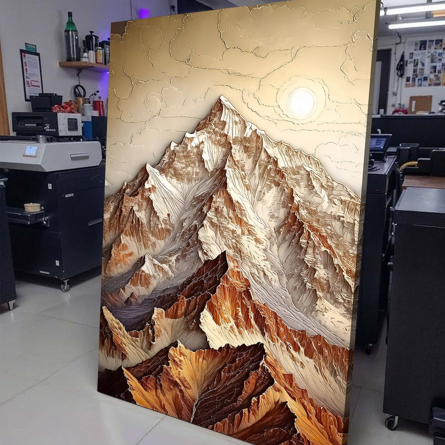 3D Minimalist Mountain Wall Art