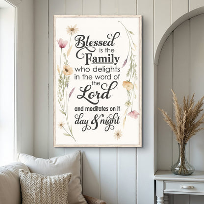 Blessed Is The Family Faith Sign