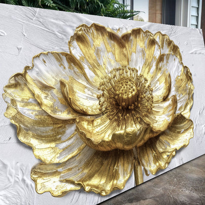 Golden Dandelion Minimalist Abstract Wall Art V