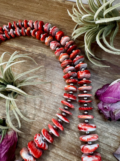 NFR Collection Necklace – 5mm Sterling Silver Pearls with Graduated Spiny Oyster 37"