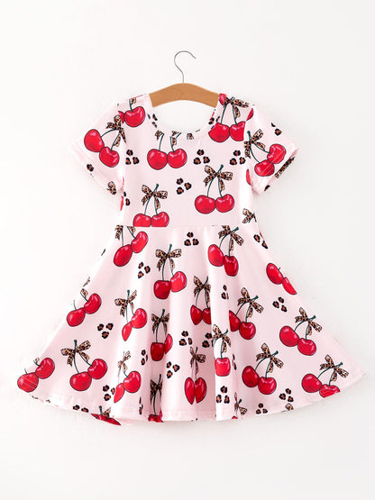 Cherry Milk Silk Girls Dress