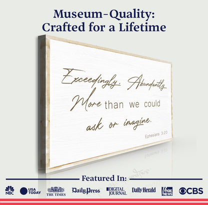 Ephesians 3:20 Farmhouse Faith Sign II