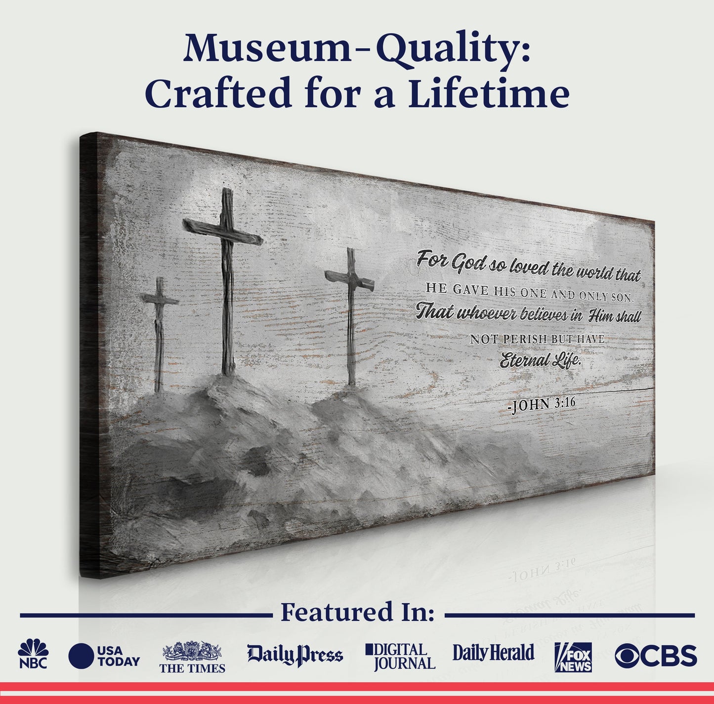 John 3:16: For God So Loved The World Faith Sign VIII