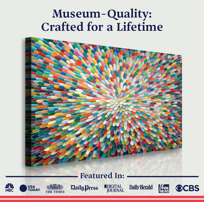 Radiant Bloom Abstract Impasto Wall Art