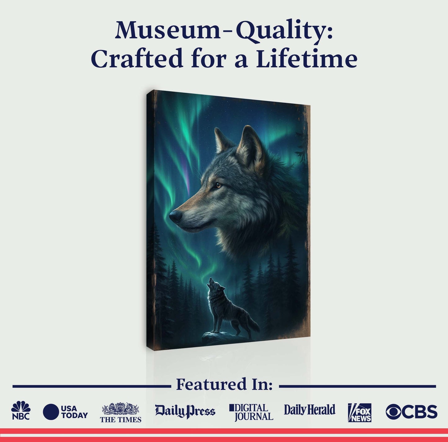 Wolf Double Exposure Wall Art IV