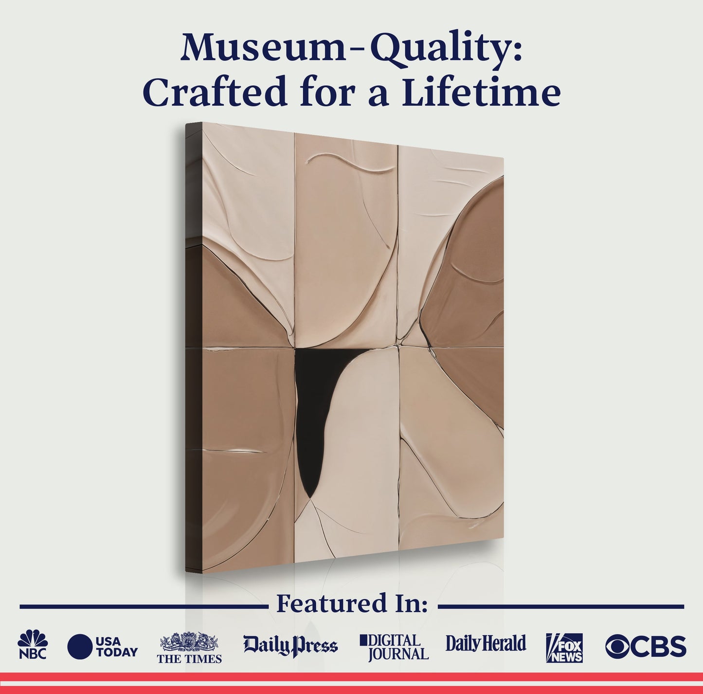 Neutral Abstract Boho Impasto Wall Art