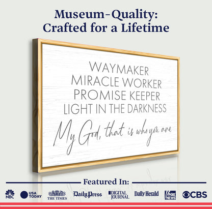 My God Way Maker Miracle Worker Faith Sign II