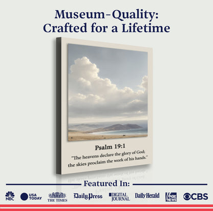 Psalm 19:1 - The Heavens Declare The Glory of God Faith Sign