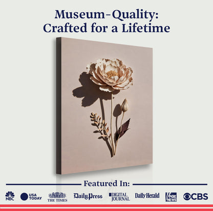 Minimalist Lone Flower Wall Art