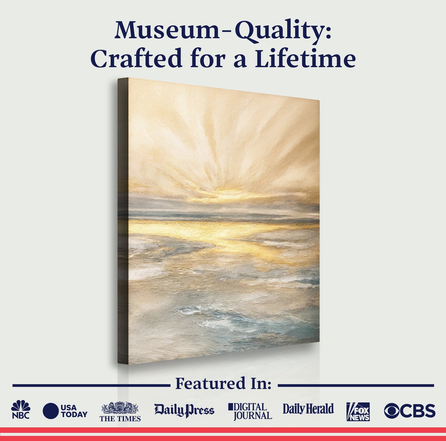 Abstract Sunrise By The Lakeside Wall Art