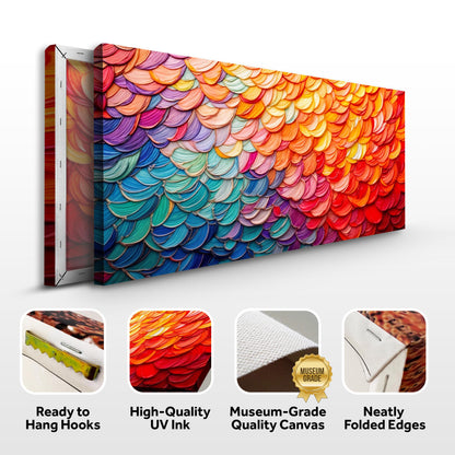 Fiery Dance Impasto Wall Art