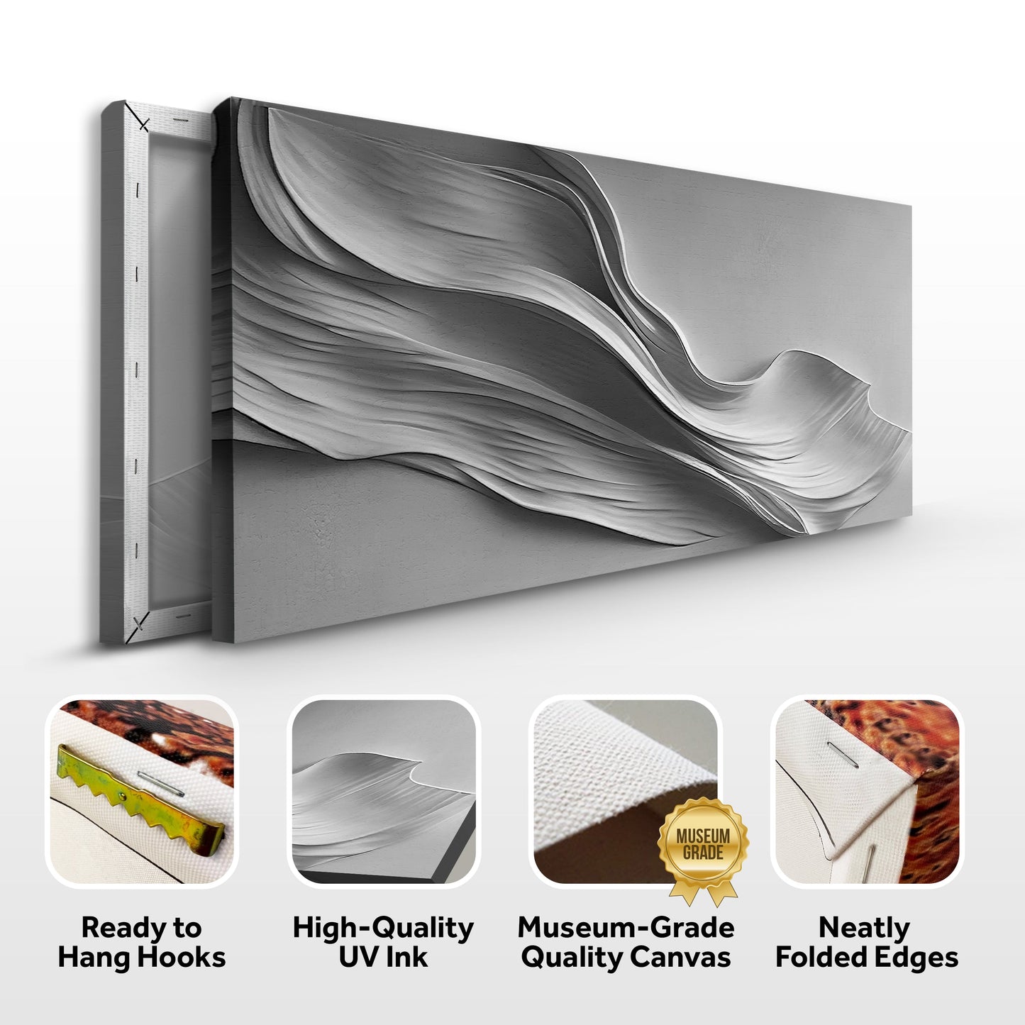 Stormy Gray Minimalist Wall Art