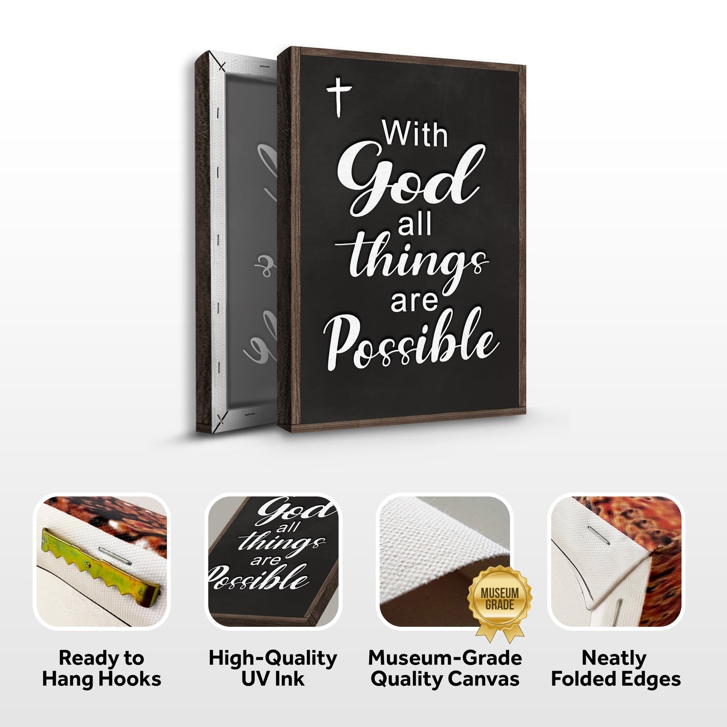 With God All Things Are Possible Faith Sign V