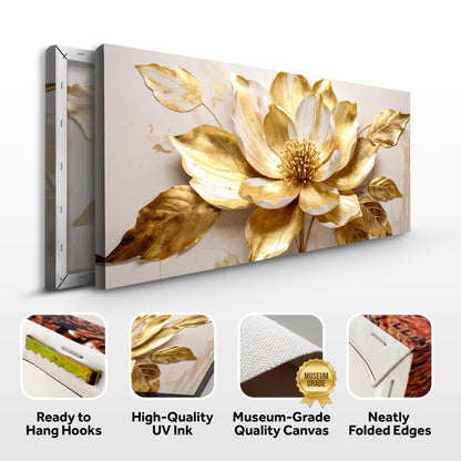 Golden Dandelion Minimalist Abstract Wall Art VIII